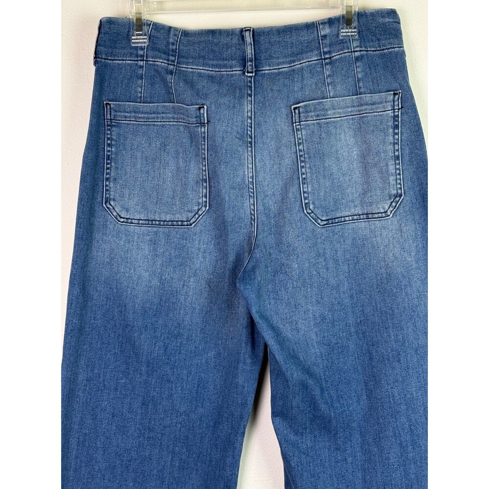 Maeve Anthropologie The Colette Cropped Wide Leg Jeans Size 31 Capsule Wardrobe - Picture 5 of 7